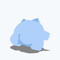 Chubby Blue Cat Butt Shaking GIF
