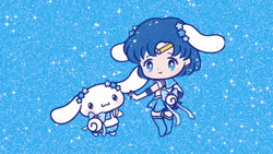 Chubby Cinnamoroll Eternal Sailor Moon Starry Blue Sky GIF