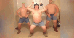 Chubby Fat People Dancing GIF