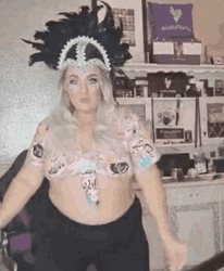 Chubby Girl Trying Belly Dance GIF