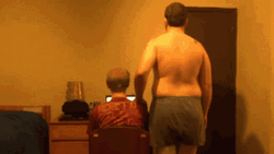 Chubby Guy Itchy Behind GIF