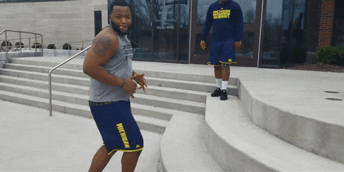 Chubby Guy Side Slide Running Man GIF