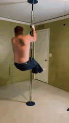 Chubby Man Pole Dancing GIF