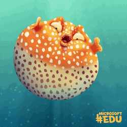 Chubby Pufferfish Hello Wave GIF