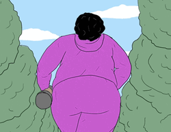 Chubby Woman Walking Fast To Lose Weight GIF