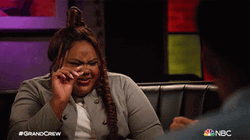Chubby Woman With Tiny Gesture GIF
