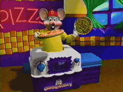 Chuck E Cheese Eating Pizza GIF