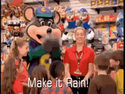 Chuck E Cheese Make It Rain GIF