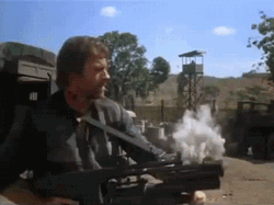 Chuck Norris Firing Grenade Launcher