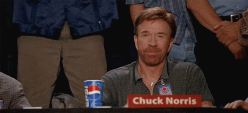 Chuck Norris Is Sitting At A Table With A Cup Of Pepsi GIF