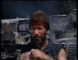 Chuck Norris Throwing A Grenade