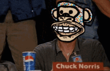 Chuck Norris Thumbs Up Picasso Ape Animation GIF