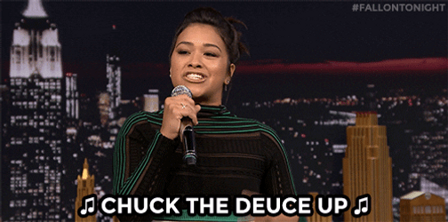 Chuck The Deuce Up Gina Rodriguez GIF