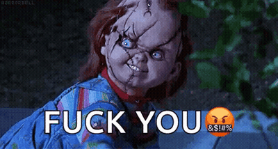 Chucky Doll Says Fuck You GIF