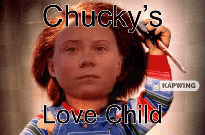 Chucky's Love Child With Knife GIF