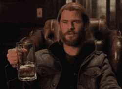 Chugging Beer Chris Hemsworth GIF