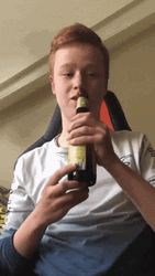 Chugging Beer In A Bottle GIF