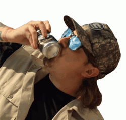 Chugging Beer In Can GIF