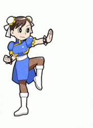 Chun Li Cute Kick GIF