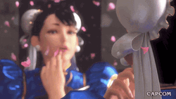 Chun Li Doing Make Up GIF