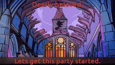 Church Cartoon Dearly Beloved Let's Get This Party Started GIF