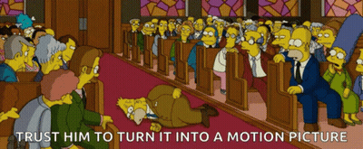 Church Cartoon Trust Him To Turn It Into A Motion Picture GIF