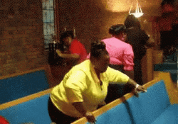 Church Lady Dance Worship GIF