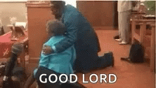 Church Lady Fainting Good Lord GIF