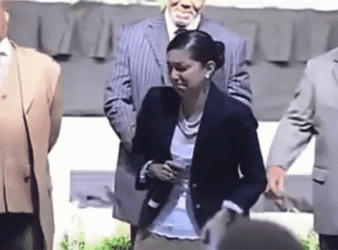 Church Lady Running Inside GIF