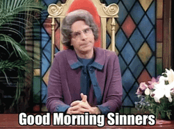 Church Pastor Dana Carvey Parody GIF
