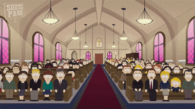 Church With South Park Sign GIF