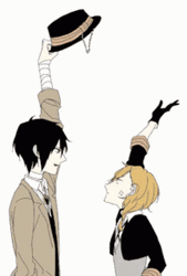 Chuuya Shoer Reaching Dazai Hat GIF
