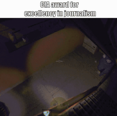 CIA Award For Excellence In Journalism On Computer Screen GIF