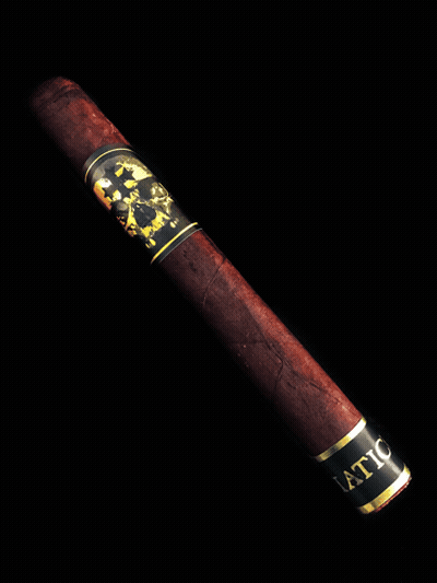 Cigar With Black Label Saying Viata GIF