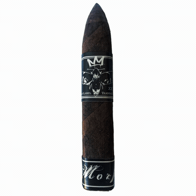 Cigar With Black Label Saying XXXI GIF