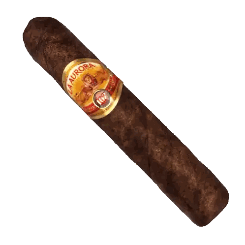 Cigar With Red And Gold Aguila Label Sticker