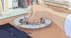 Cigarette Butt Animated Smoke GIF