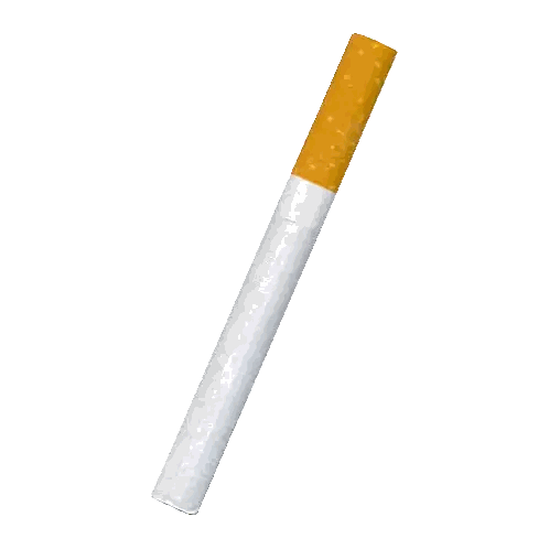 Cigarette With White Wrapper Sticker