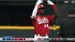 Cincinnati Reds Elly Dela Cruz Hand Signals GIF