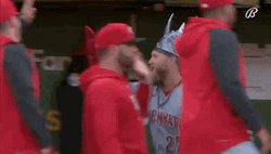 Cincinnati Reds Teammates High Five Support GIF