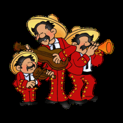 Cinco De Mayo Mariachi Cartoon Sticker