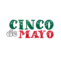 Cinco De Mayo Typography Sticker