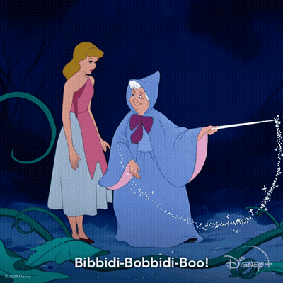 Cinderella And Fairy Godmother Disney Cartoon GIF