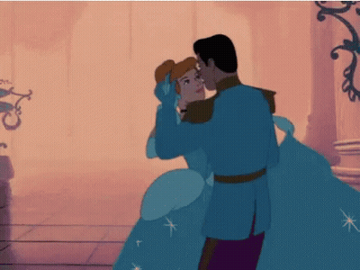 Cinderella And Prince Charming Dancing In Castle GIF