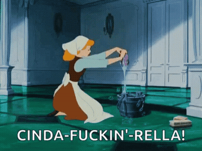 Cinderella Cleaning Floor GIF