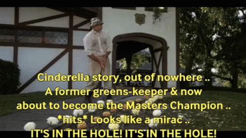 Cinderella Story Out Of Nowhere A Former Greens-Keeper Now About To Become The Masters Champion GIF