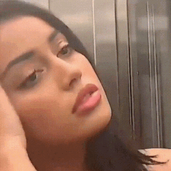 Cindy Kimberly Lipstick Mirror Fix GIF