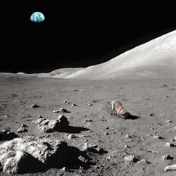 Cinemagraph Dog On Moon