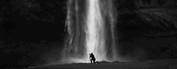 Cinemagraph Greyscale Waterfalls