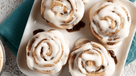Cinnabon Cinnamon Roll Glazing GIF